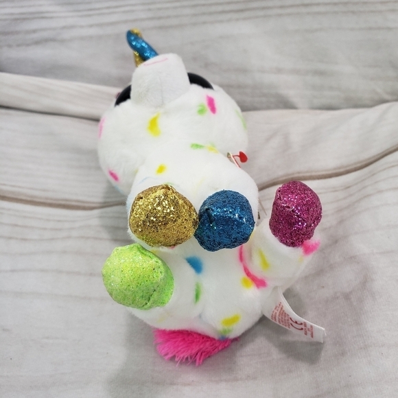 TY Beanie Boos Harmonie Rainbow Confetti Unicorn 6.5 Inch Plush Stuffed Toy 2016 - Picture 3 of 8